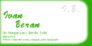 ivan beran business card